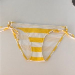 yellow and white aerie bikini bottom